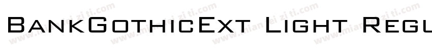 BankGothicExt Light Regular字体转换